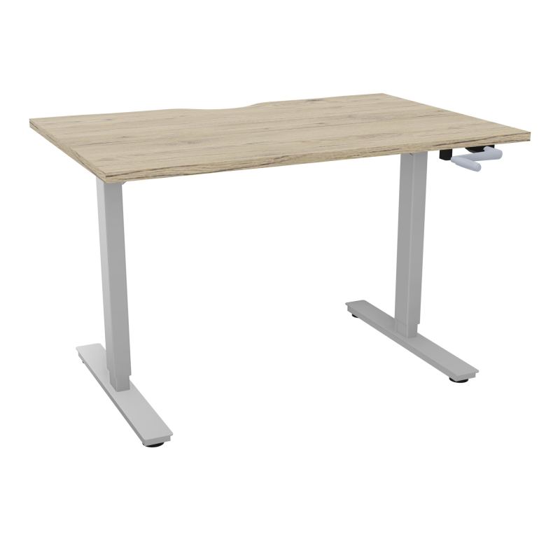 AXEL 2 BUREAU RECT 120X80 ECHANCRURE - SYST. MANIVELLE  R3 Z4