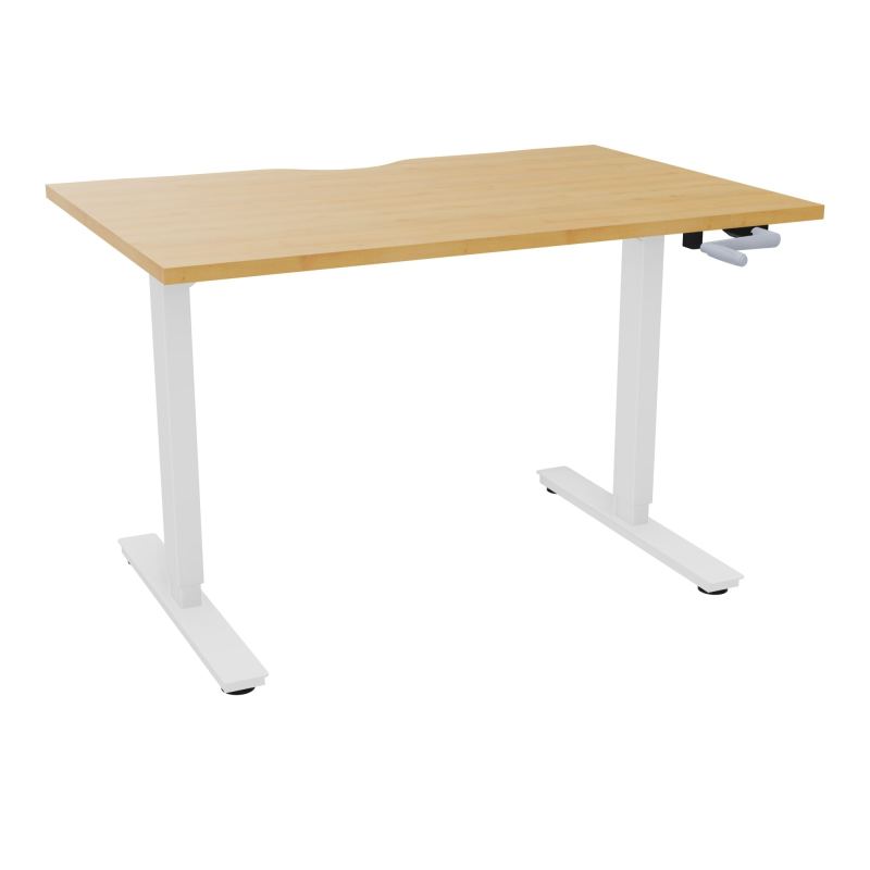 AXEL 2 BUREAU RECT 120X80 ECHANCRURE - SYST. MANIVELLE  R5 SO