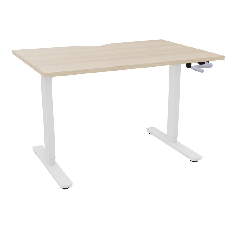 AXEL 2 BUREAU RECT 120X80 ECHANCRURE - SYST. MANIVELLE  RZ SO