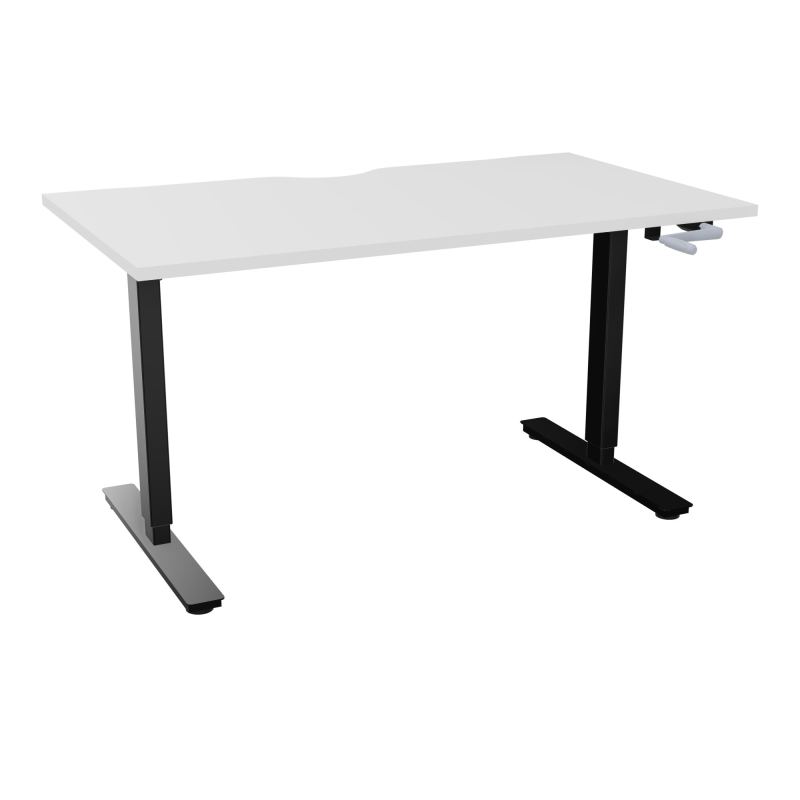 AXEL 2 BUREAU RECT 140X80 ECHANCRURE - SYST. MANIVELLE  MG SG