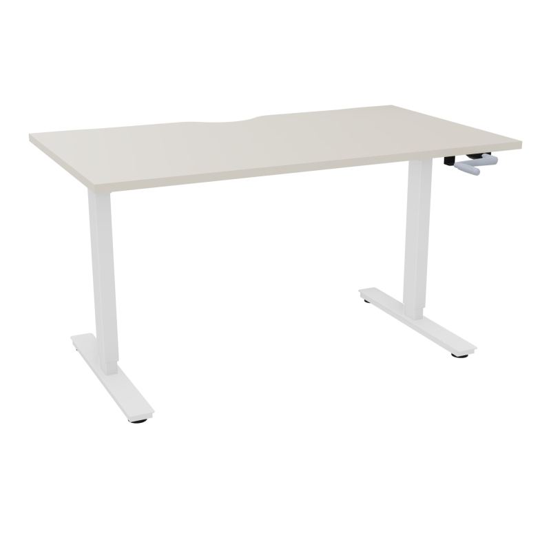 AXEL 2 BUREAU RECT 140X80 ECHANCRURE - SYST. MANIVELLE  N5 SO