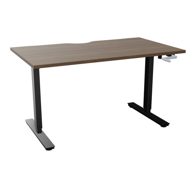AXEL 2 BUREAU RECT 140X80 ECHANCRURE - SYST. MANIVELLE  N6 SG