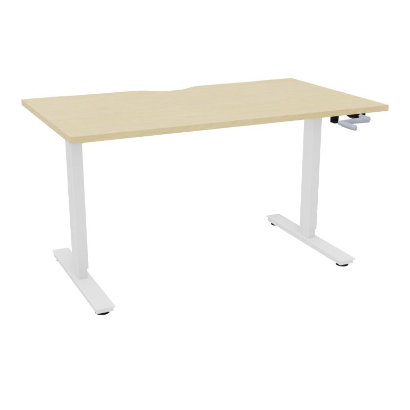 AXEL 2 BUREAU RECT 140X80 ECHANCRURE - SYST. MANIVELLE  N8 SO