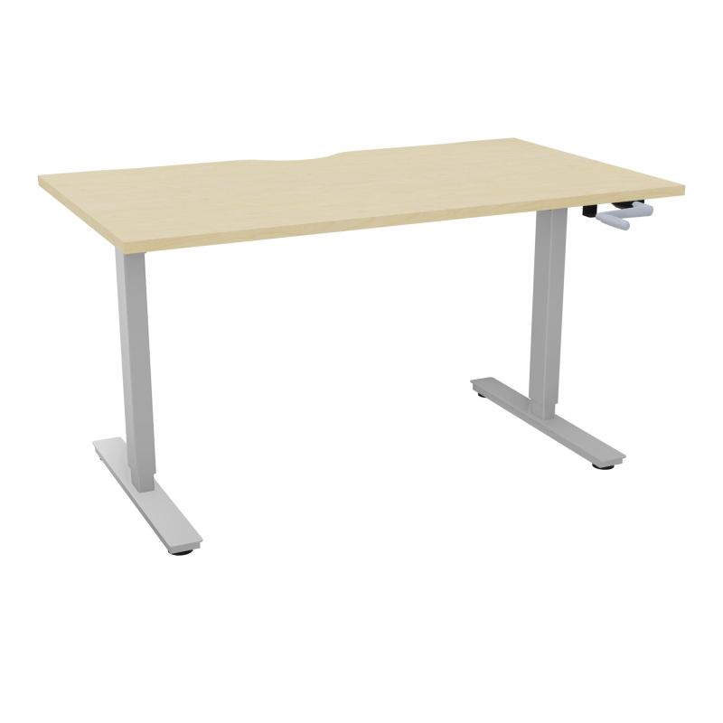 AXEL 2 BUREAU RECT 140X80 ECHANCRURE - SYST. MANIVELLE  N8 Z4