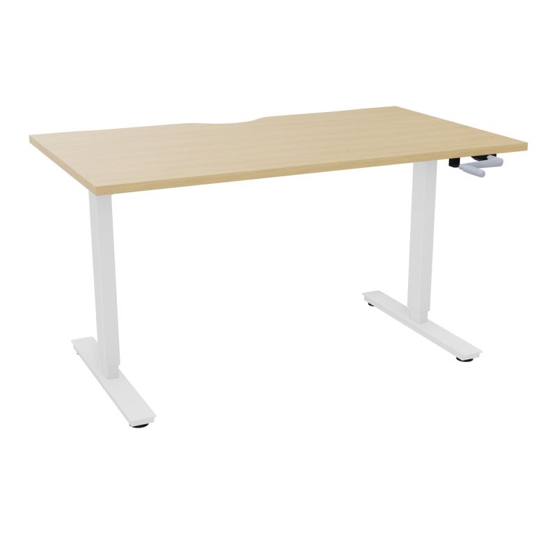 AXEL 2 BUREAU RECT 140X80 ECHANCRURE - SYST. MANIVELLE  R1 SO