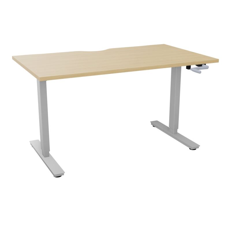 AXEL 2 BUREAU RECT 140X80 ECHANCRURE - SYST. MANIVELLE  R1 Z4