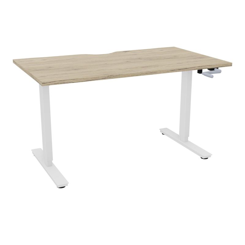 AXEL 2 BUREAU RECT 140X80 ECHANCRURE - SYST. MANIVELLE  R3 SO