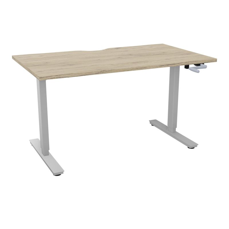 AXEL 2 BUREAU RECT 140X80 ECHANCRURE - SYST. MANIVELLE  R3 Z4