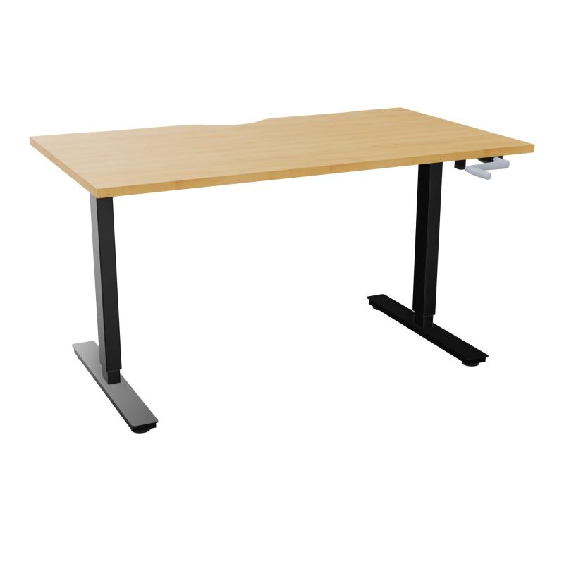 AXEL 2 BUREAU RECT 140X80 ECHANCRURE - SYST. MANIVELLE  R5 SG