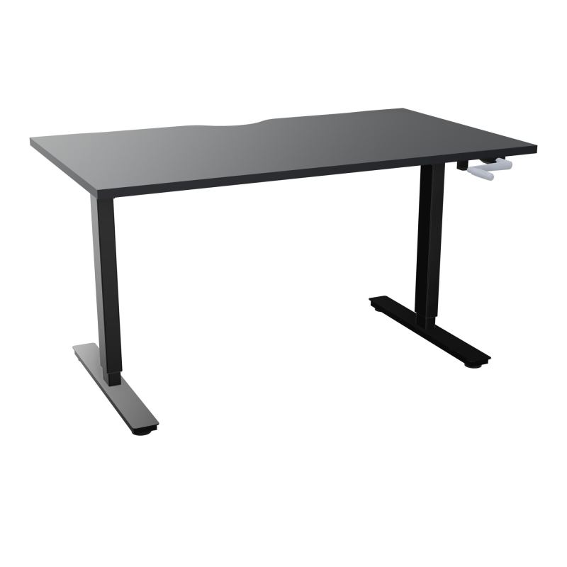 AXEL 2 BUREAU RECT 140X80 ECHANCRURE - SYST. MANIVELLE  R9 SG