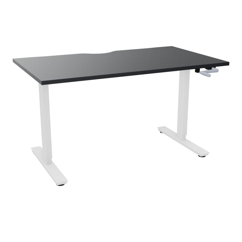 AXEL 2 BUREAU RECT 140X80 ECHANCRURE - SYST. MANIVELLE  R9 SO