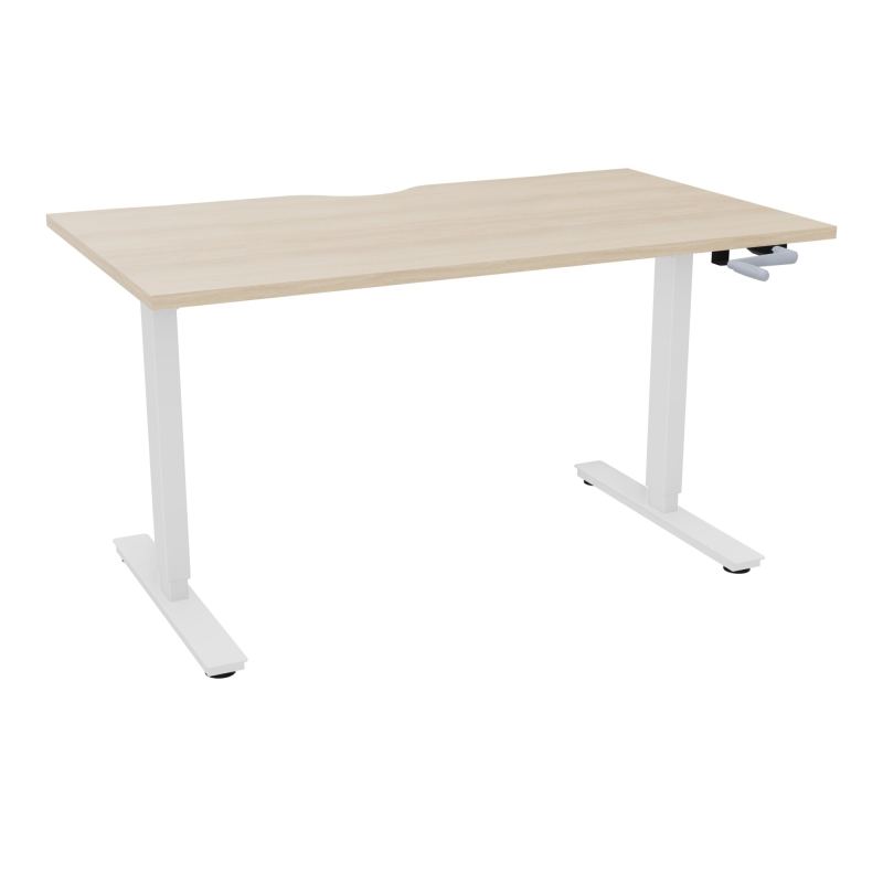 AXEL 2 BUREAU RECT 140X80 ECHANCRURE - SYST. MANIVELLE  RZ SO