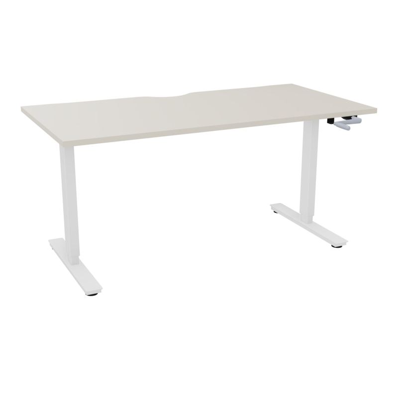 AXEL 2 BUREAU RECT 160X80 ECHANCRURE - SYST. MANIVELLE  N5 SO