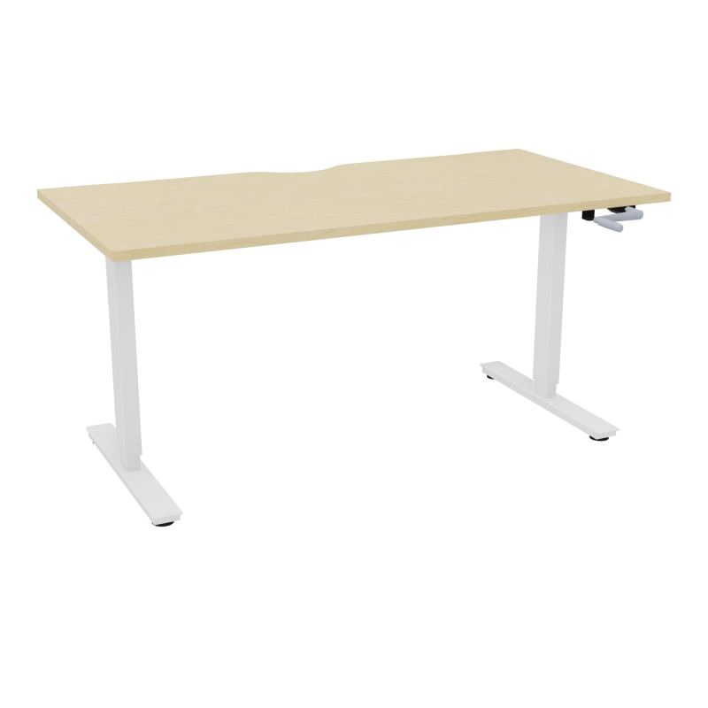 AXEL 2 BUREAU RECT 160X80 ECHANCRURE - SYST. MANIVELLE  N8 SO