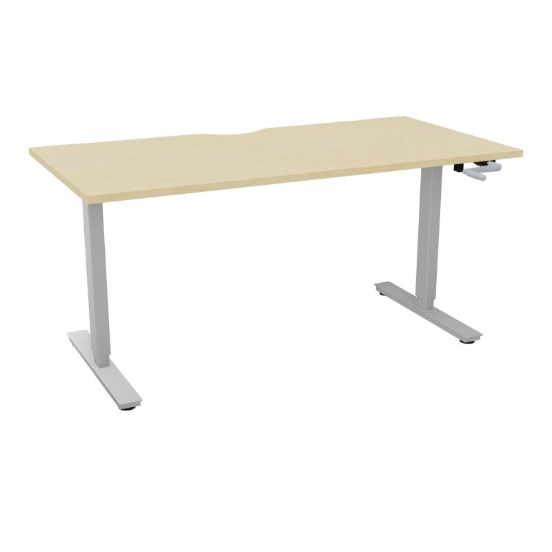 AXEL 2 BUREAU RECT 160X80 ECHANCRURE - SYST. MANIVELLE  N8 Z4