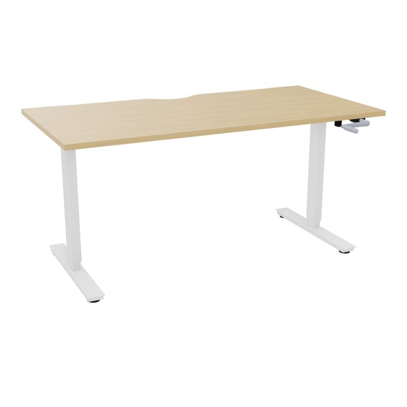 AXEL 2 BUREAU RECT 160X80 ECHANCRURE - SYST. MANIVELLE  R1 SO