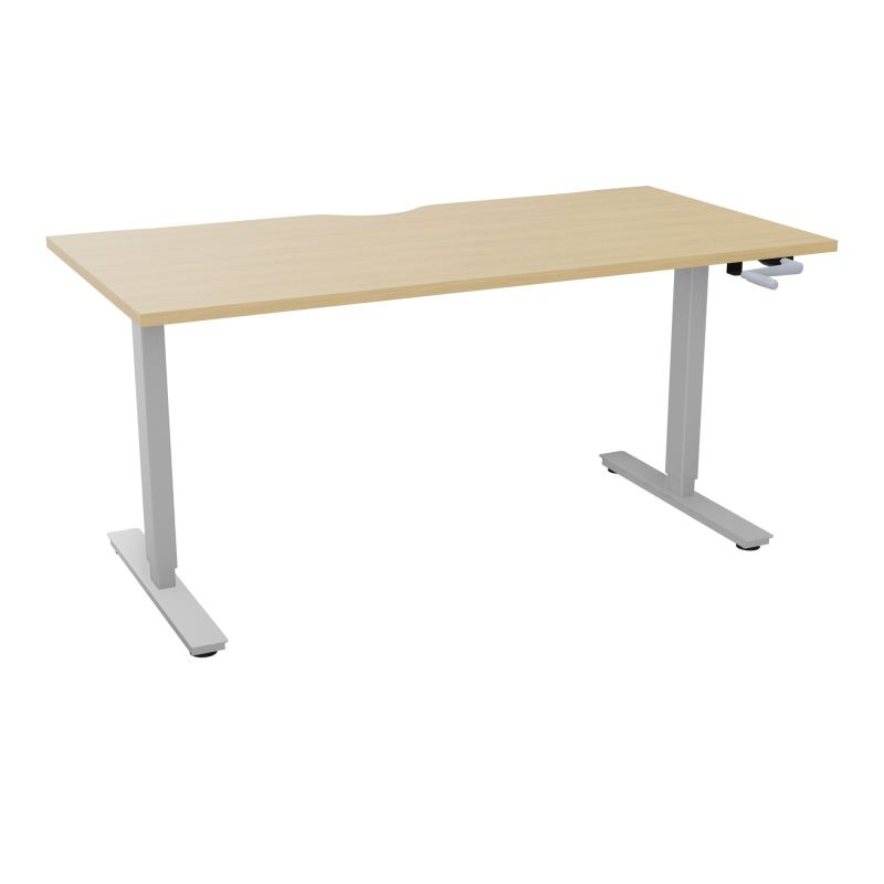 AXEL 2 BUREAU RECT 160X80 ECHANCRURE - SYST. MANIVELLE  R1 Z4