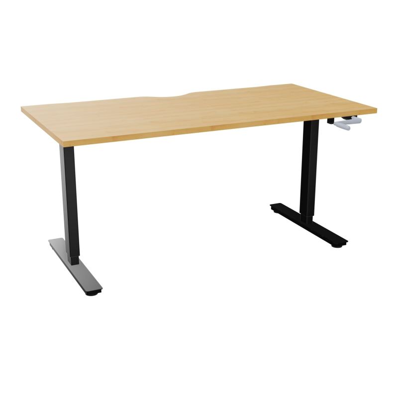 AXEL 2 BUREAU RECT 160X80 ECHANCRURE - SYST. MANIVELLE  R5 SG