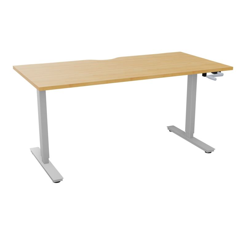 AXEL 2 BUREAU RECT 160X80 ECHANCRURE - SYST. MANIVELLE  R5 Z4