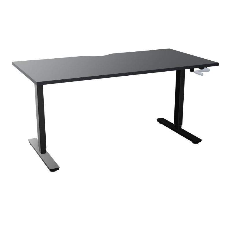 AXEL 2 BUREAU RECT 160X80 ECHANCRURE - SYST. MANIVELLE  R9 SG