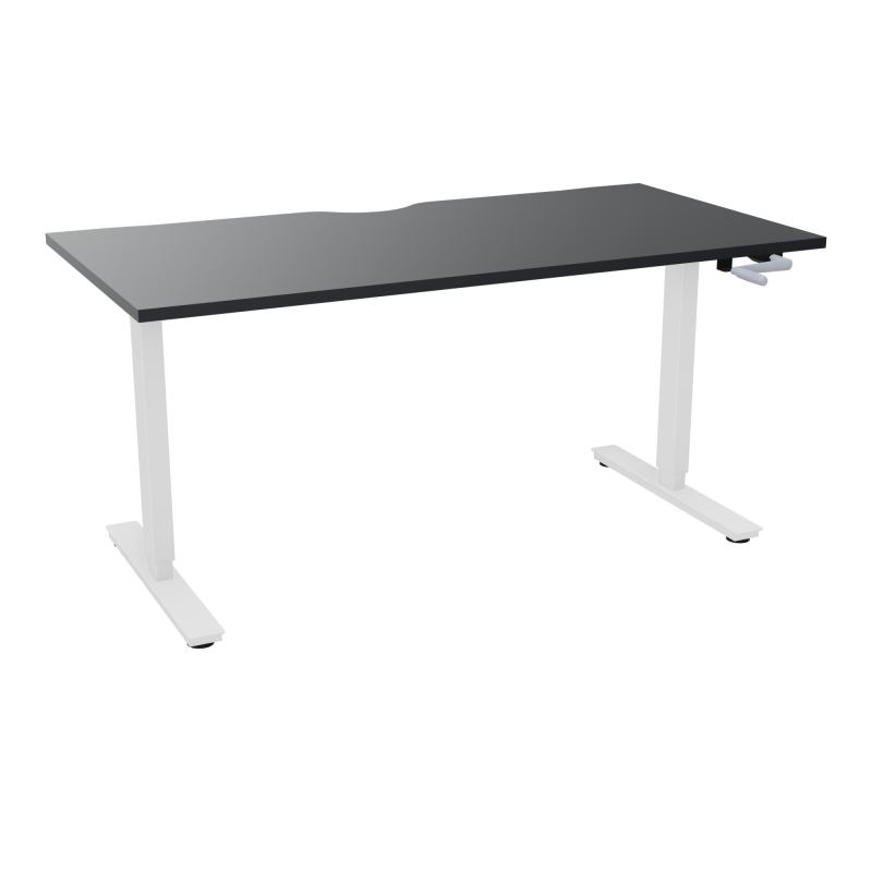 AXEL 2 BUREAU RECT 160X80 ECHANCRURE - SYST. MANIVELLE  R9 SO