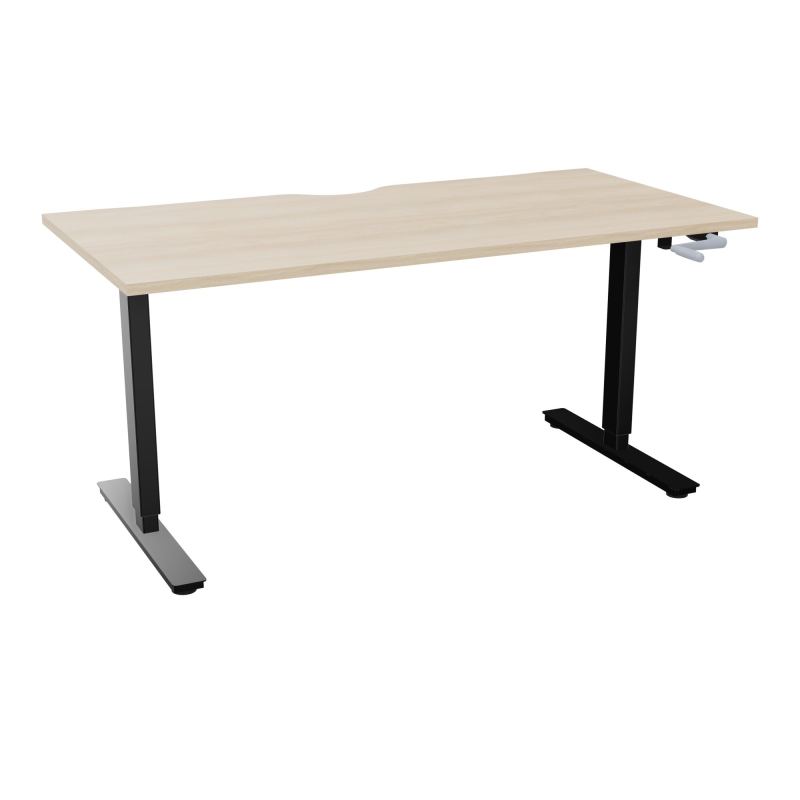 AXEL 2 BUREAU RECT 160X80 ECHANCRURE - SYST. MANIVELLE  RZ SG