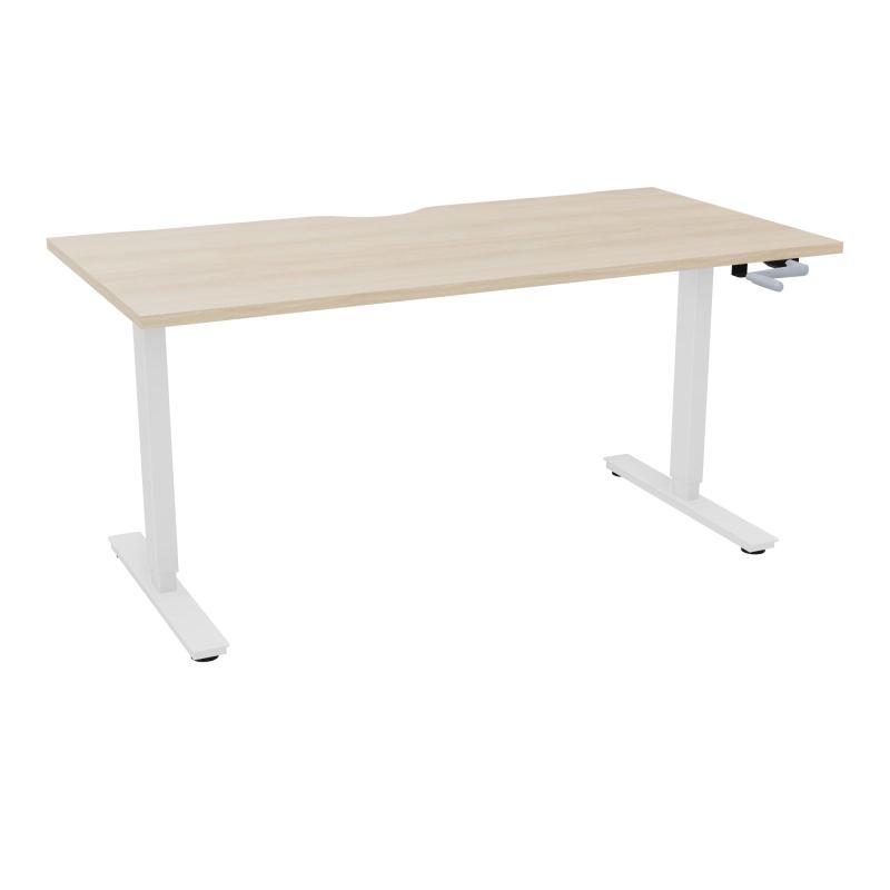 AXEL 2 BUREAU RECT 160X80 ECHANCRURE - SYST. MANIVELLE  RZ SO