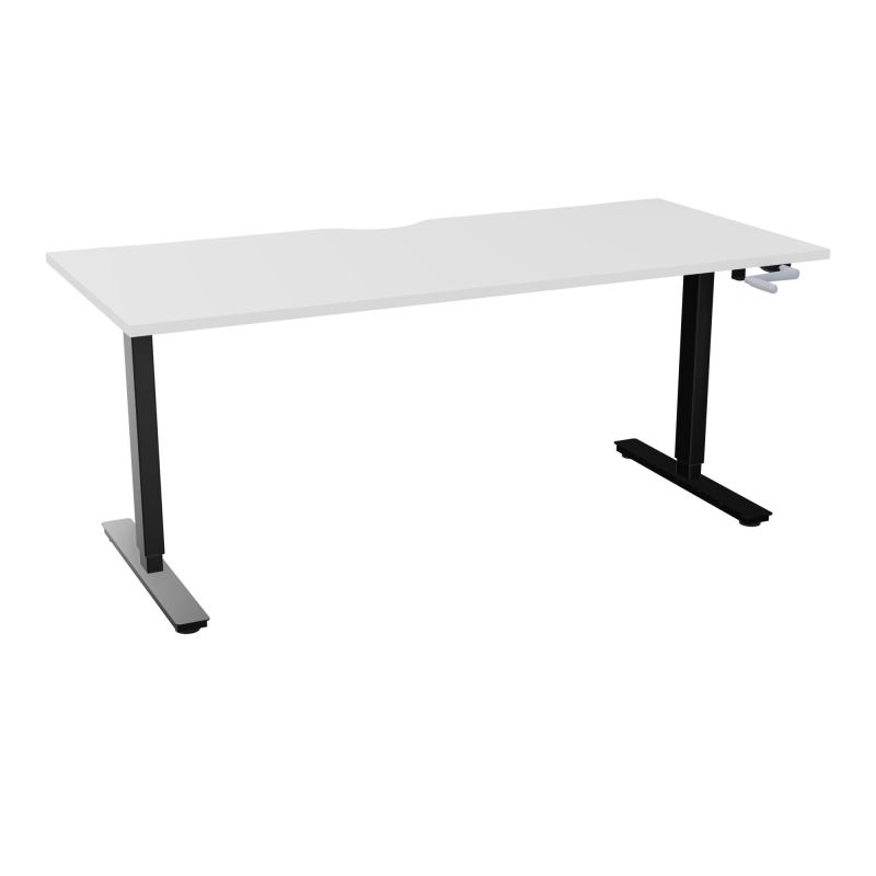 AXEL 2 BUREAU RECT 180X80 ECHANCRURE - SYST. MANIVELLE  MG SG