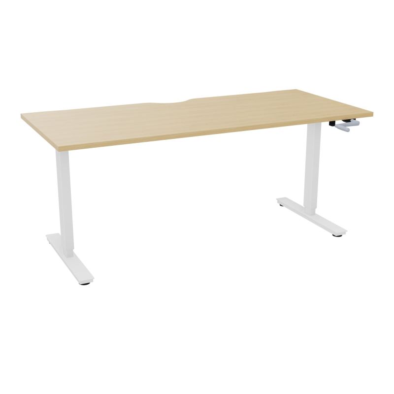 AXEL 2 BUREAU RECT 180X80 ECHANCRURE - SYST. MANIVELLE  R1 SO