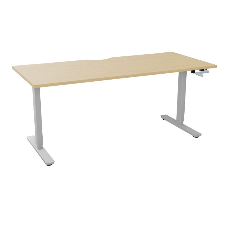 AXEL 2 BUREAU RECT 180X80 ECHANCRURE - SYST. MANIVELLE  R1 Z4