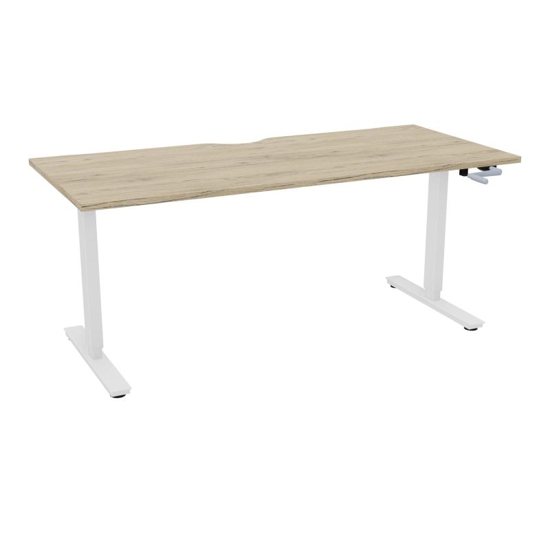 AXEL 2 BUREAU RECT 180X80 ECHANCRURE - SYST. MANIVELLE  R3 SO