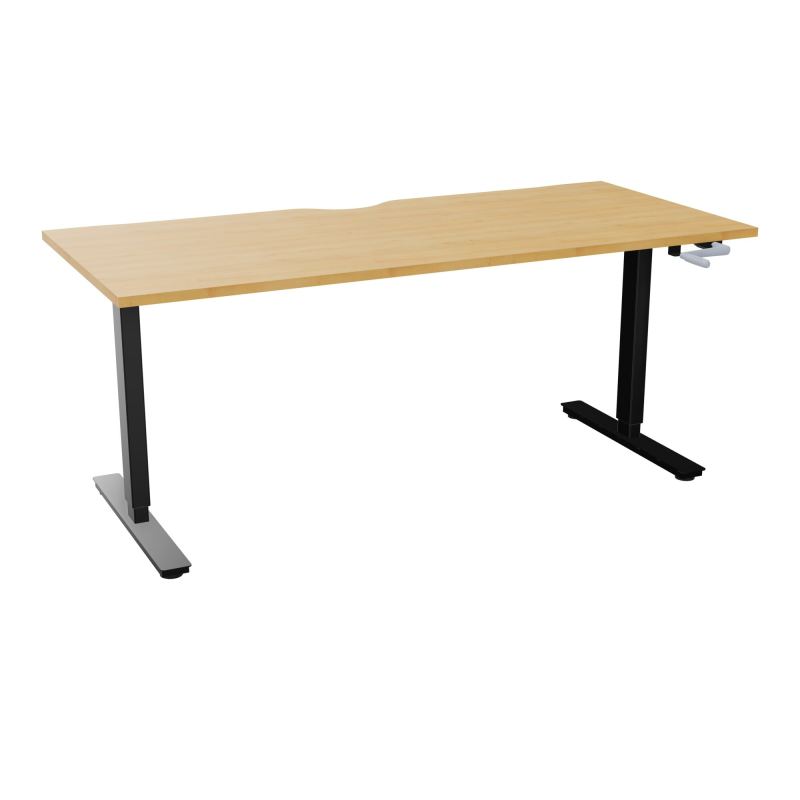 AXEL 2 BUREAU RECT 180X80 ECHANCRURE - SYST. MANIVELLE  R5 SG
