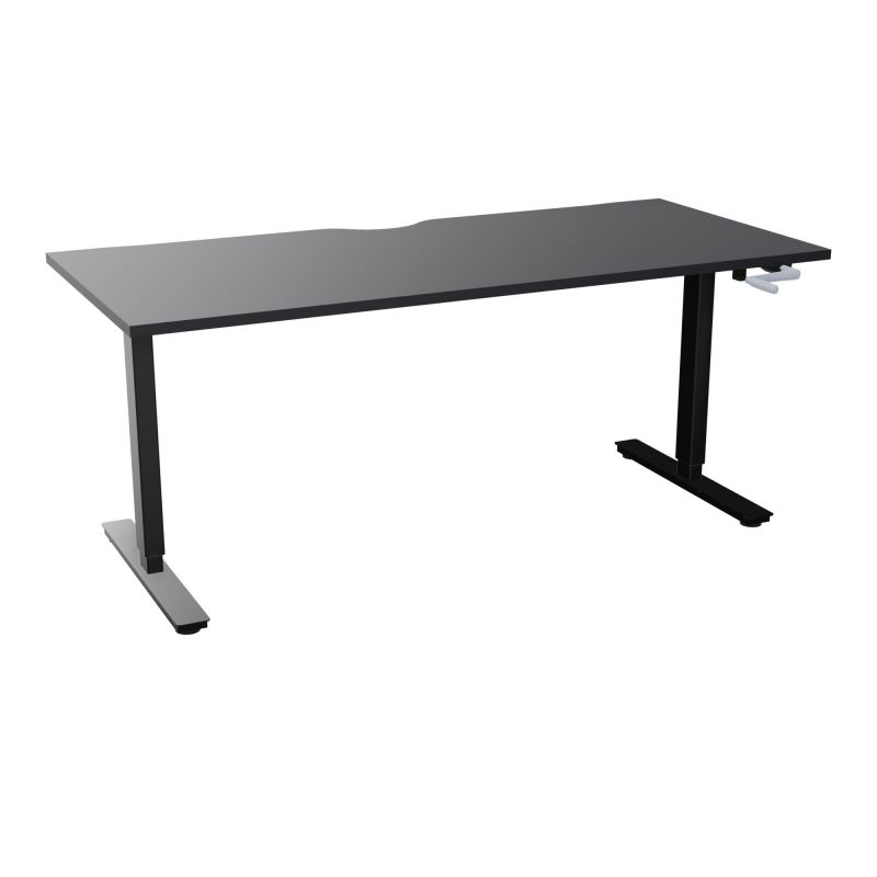 AXEL 2 BUREAU RECT 180X80 ECHANCRURE - SYST. MANIVELLE  R9 SG