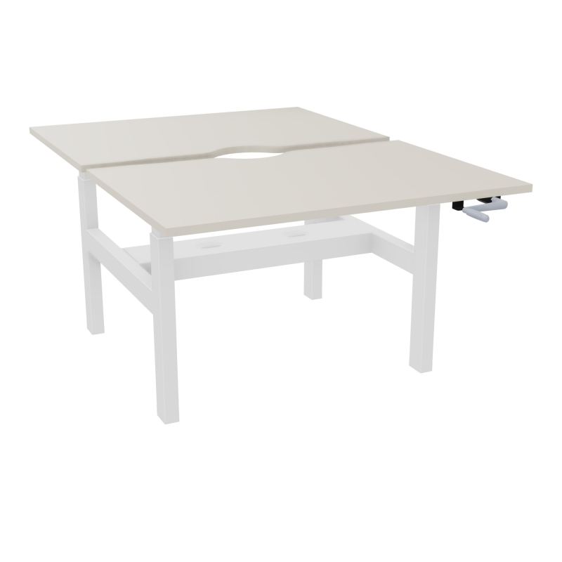 AXEL 2 BENCH 2 x RECT L120X80 ECHANCRURE - SYST.MANIVELLE  N5 SO