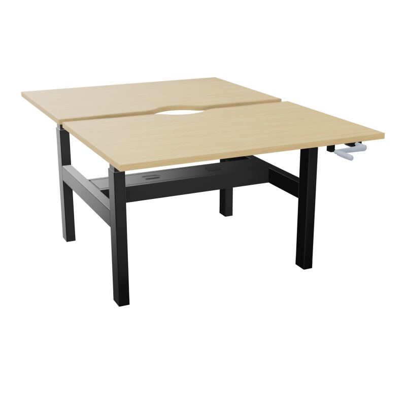 AXEL 2 BENCH 2 x RECT L120X80 ECHANCRURE - SYST.MANIVELLE  R1 SG