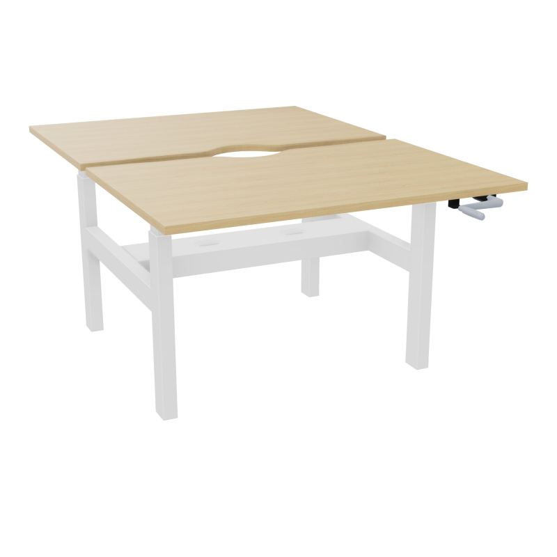 AXEL 2 BENCH 2 x RECT L120X80 ECHANCRURE - SYST.MANIVELLE  R1 SO