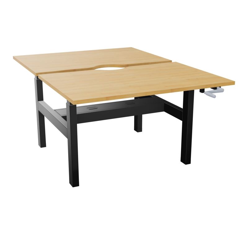 AXEL 2 BENCH 2 x RECT L120X80 ECHANCRURE - SYST.MANIVELLE  R5 SG