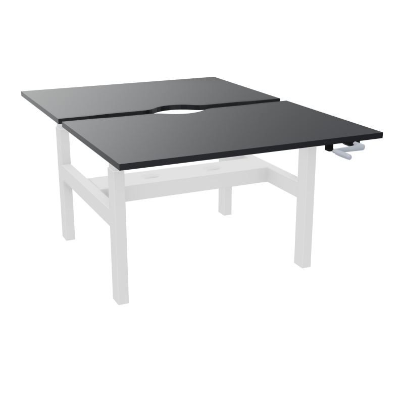 AXEL 2 BENCH 2 x RECT L120X80 ECHANCRURE - SYST.MANIVELLE  R9 SO