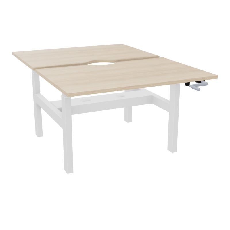 AXEL 2 BENCH 2 x RECT L120X80 ECHANCRURE - SYST.MANIVELLE  RZ SO