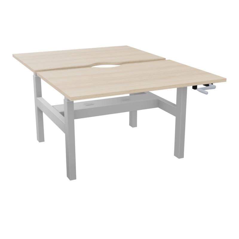 AXEL 2 BENCH 2 x RECT L120X80 ECHANCRURE - SYST.MANIVELLE  RZ Z4