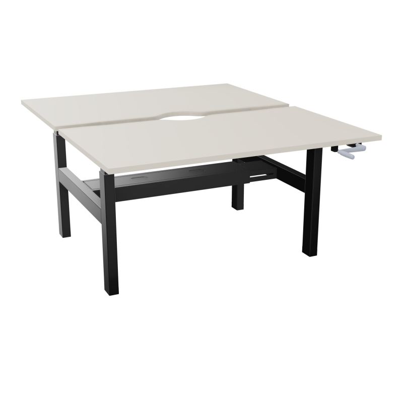 AXEL 2 BENCH 2 x RECT L140X80 ECHANCRURE - SYST.MANIVELLE  N5 SG