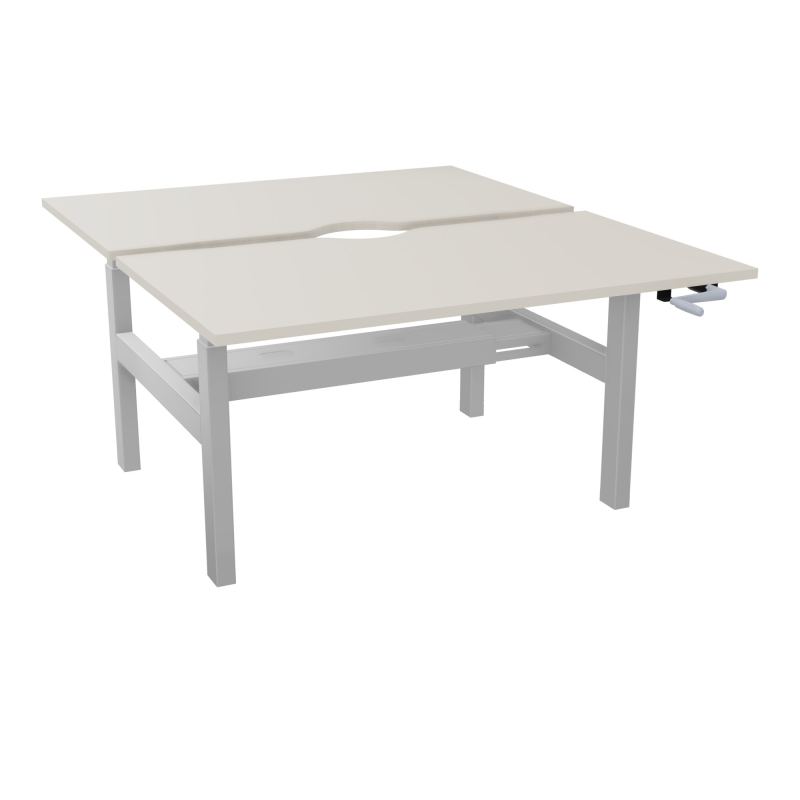 AXEL 2 BENCH 2 x RECT L140X80 ECHANCRURE - SYST.MANIVELLE  N5 Z4