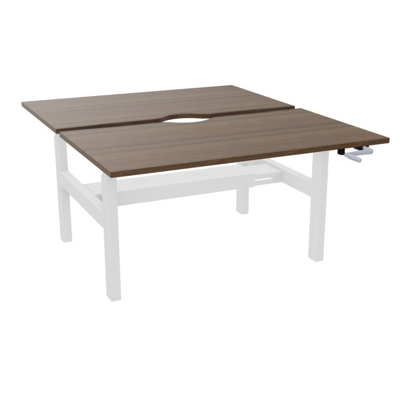 AXEL 2 BENCH 2 x RECT L140X80 ECHANCRURE - SYST.MANIVELLE  N6 SO