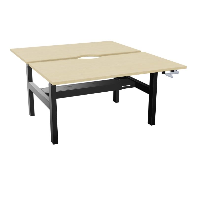 AXEL 2 BENCH 2 x RECT L140X80 ECHANCRURE - SYST.MANIVELLE  N8 SG