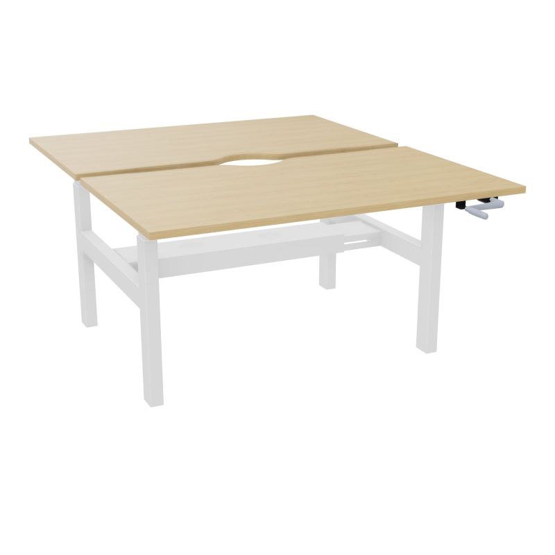 AXEL 2 BENCH 2 x RECT L140X80 ECHANCRURE - SYST.MANIVELLE  R1 SO