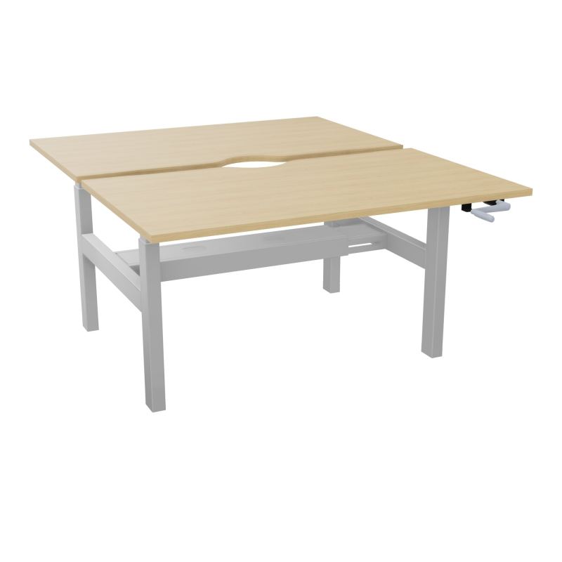 AXEL 2 BENCH 2 x RECT L140X80 ECHANCRURE - SYST.MANIVELLE  R1 Z4