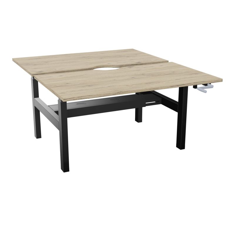 AXEL 2 BENCH 2 x RECT L140X80 ECHANCRURE - SYST.MANIVELLE  R3 SG