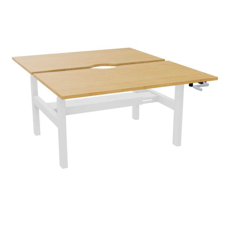 AXEL 2 BENCH 2 x RECT L140X80 ECHANCRURE - SYST.MANIVELLE  R5 SO