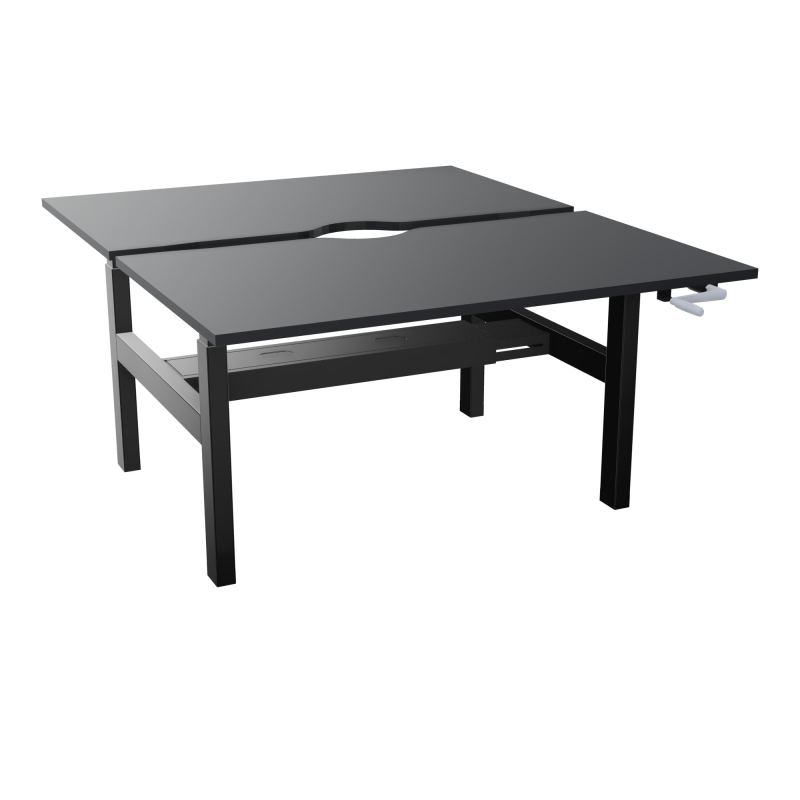 AXEL 2 BENCH 2 x RECT L140X80 ECHANCRURE - SYST.MANIVELLE  R9 SG