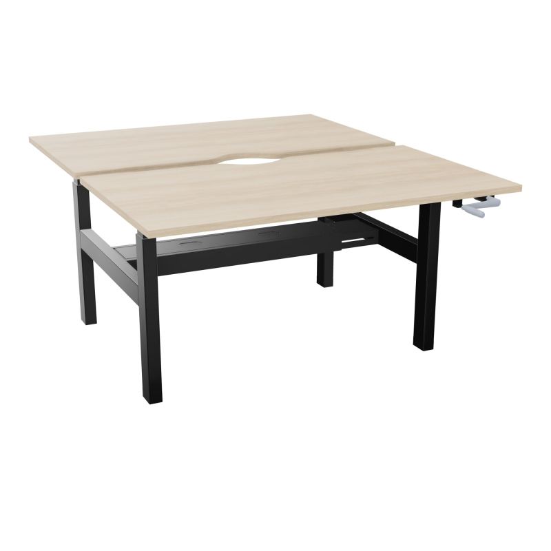 AXEL 2 BENCH 2 x RECT L140X80 ECHANCRURE - SYST.MANIVELLE  RZ SG
